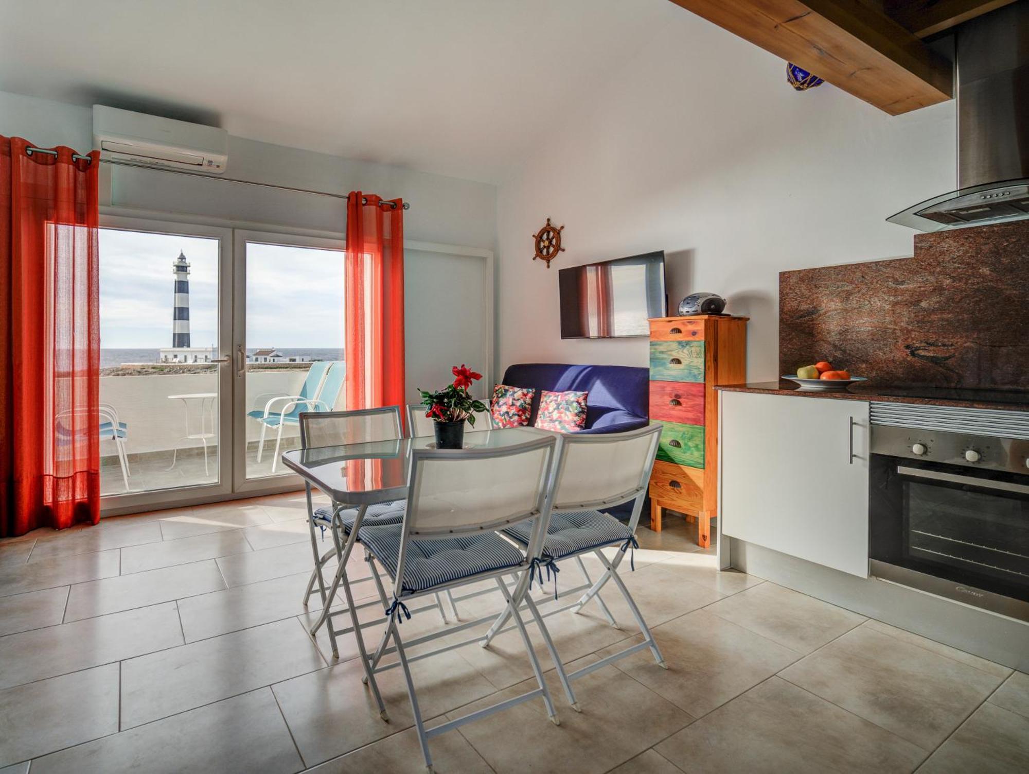 Vista Faro-Apartamento Con Balcon Que Mira Al Mar Cala en Bosch Exteriér fotografie